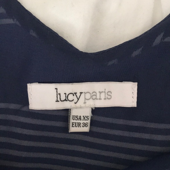 Lucy Paris Navy and White Crop Top - Picture 3 of 4